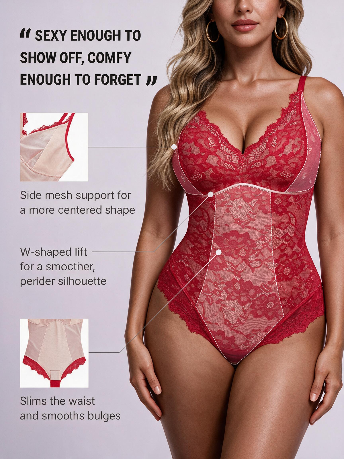 Shapewear Laced Bodysuit