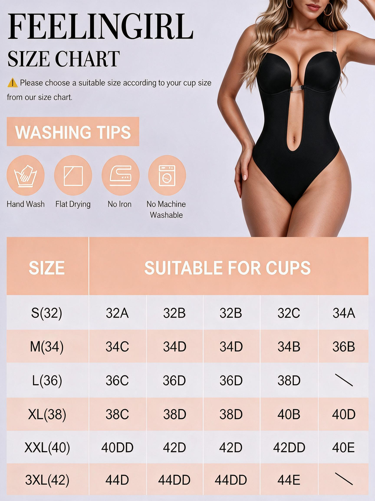 FeelinGirl Seamless Backless Built-in Bra Bodysuit with Open Crotch Comfortable Fabrics Lady Womenswear Nylon